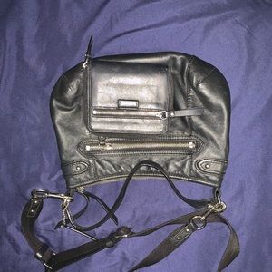 Black coach crossbody and wallet set